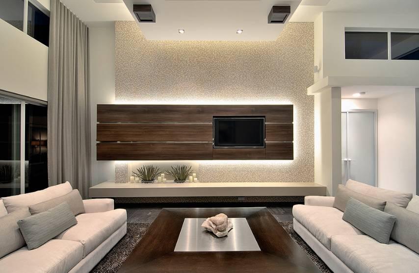 Телевизор в гостиной: декор помещения